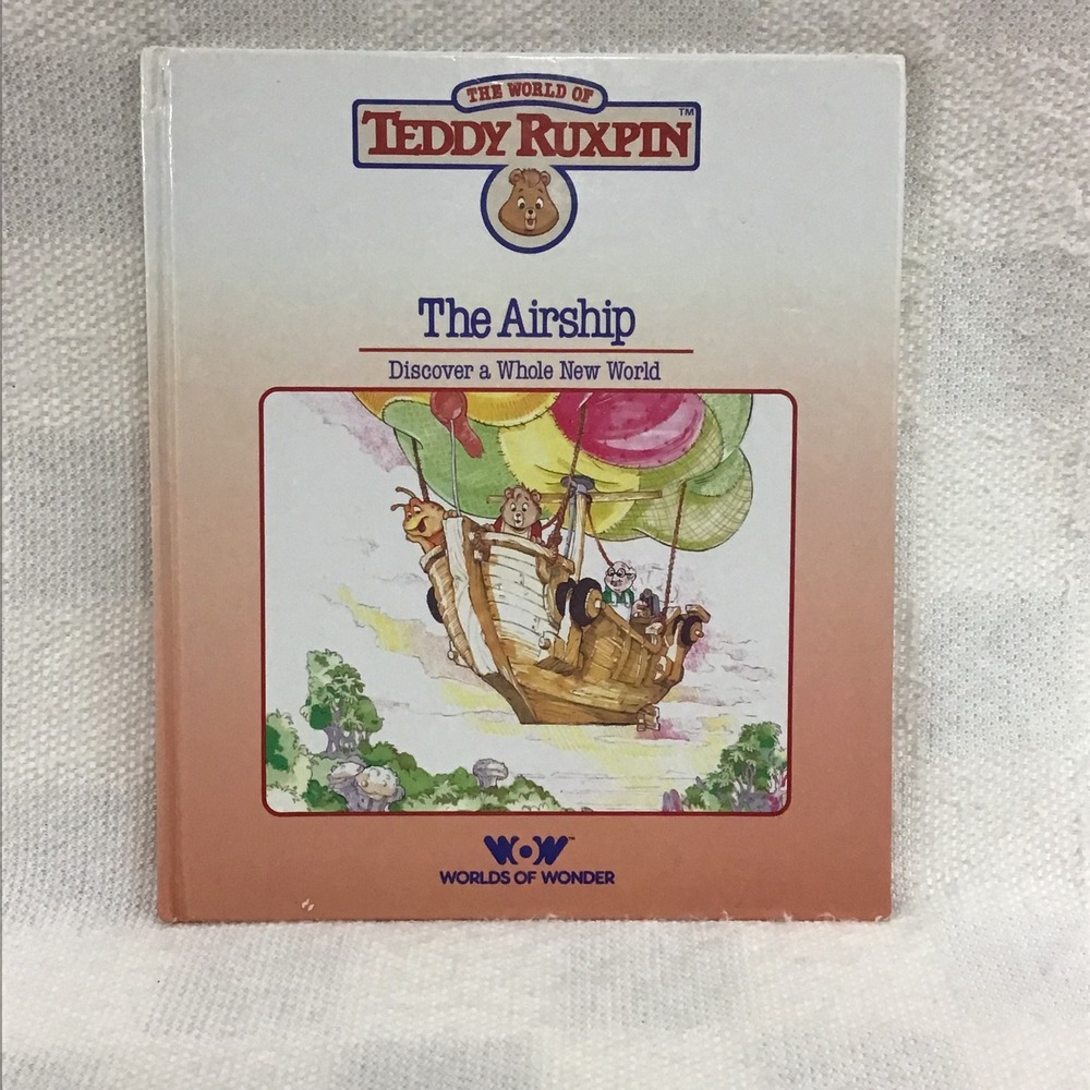 Vintage 1985 Teddy Ruxpin The Airship Hardcover Book Worlds of‎ Wonder 80s Retro